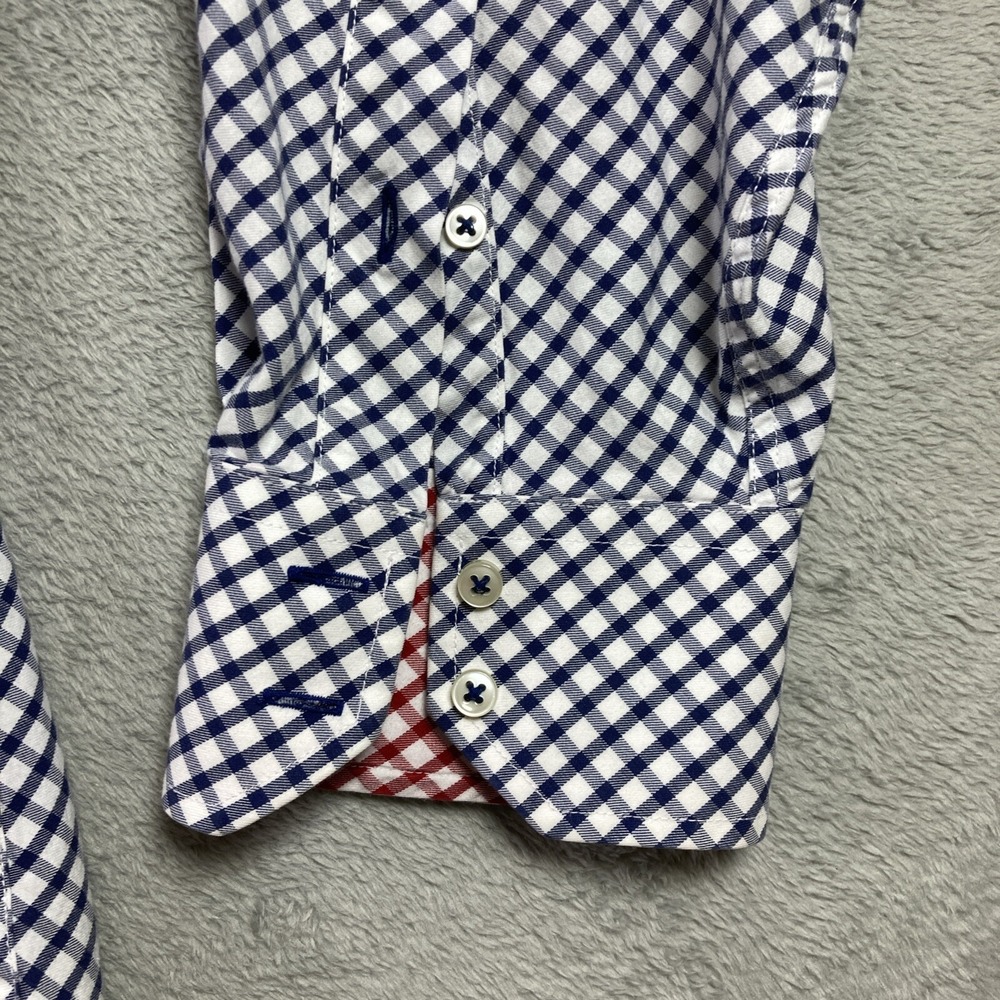 Vintage Tommy Hilfiger Shirt Men XL Blue Button Down Flip Cuff Long Sleeve - Picture 8 of 16